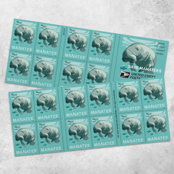 2024 Save Manatees Stamps - Forever Stamps