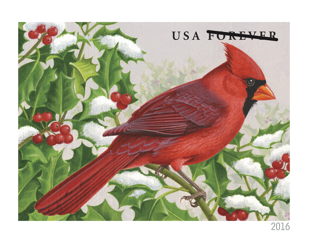 2016 Forever Stamps Songbirds In Snow | Tool Stamps US Postage Stamps