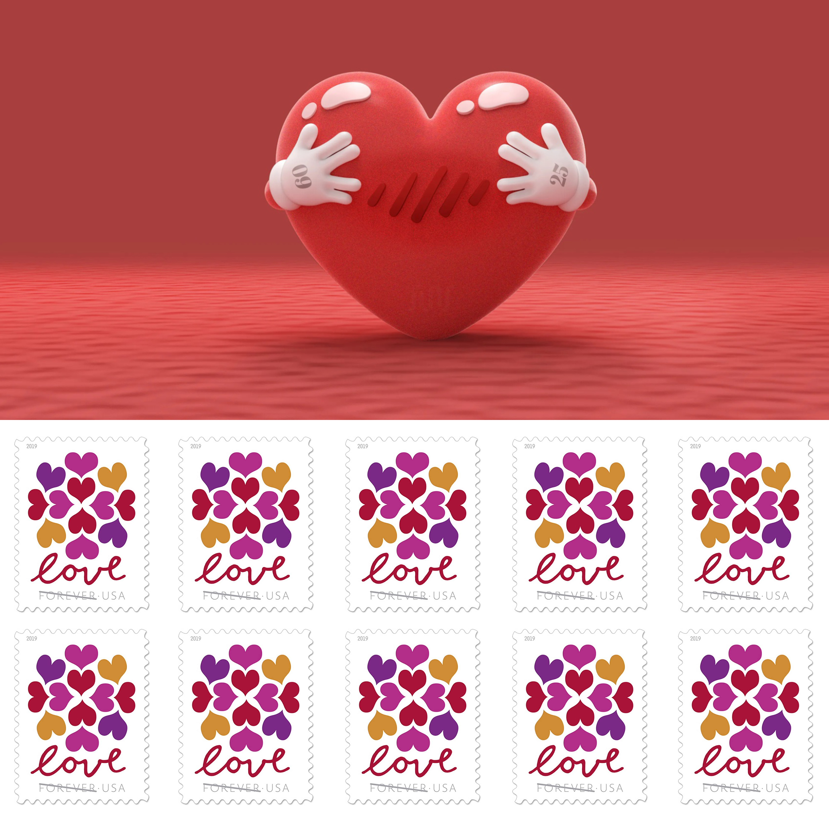 2019 Hearts Blossom Forever Stamps - Forever Stamps