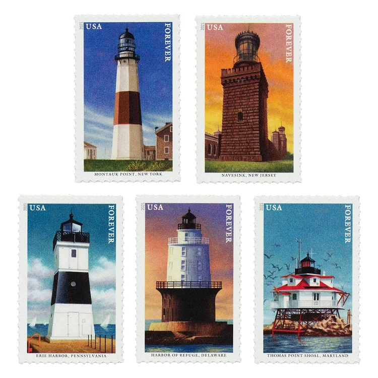 2021 Mid-Atlantic Lighthouses Stamps - Forever Stamps