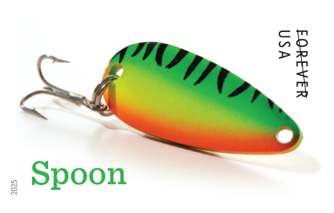 2025 Freshwater Fishing Lures Stamps 100 pcs - Forever Stamps