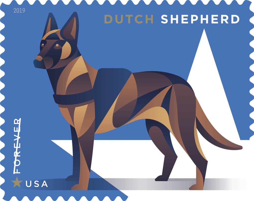 2019 Military Working Dogs Stamps 100 PCS - Forever Stamps