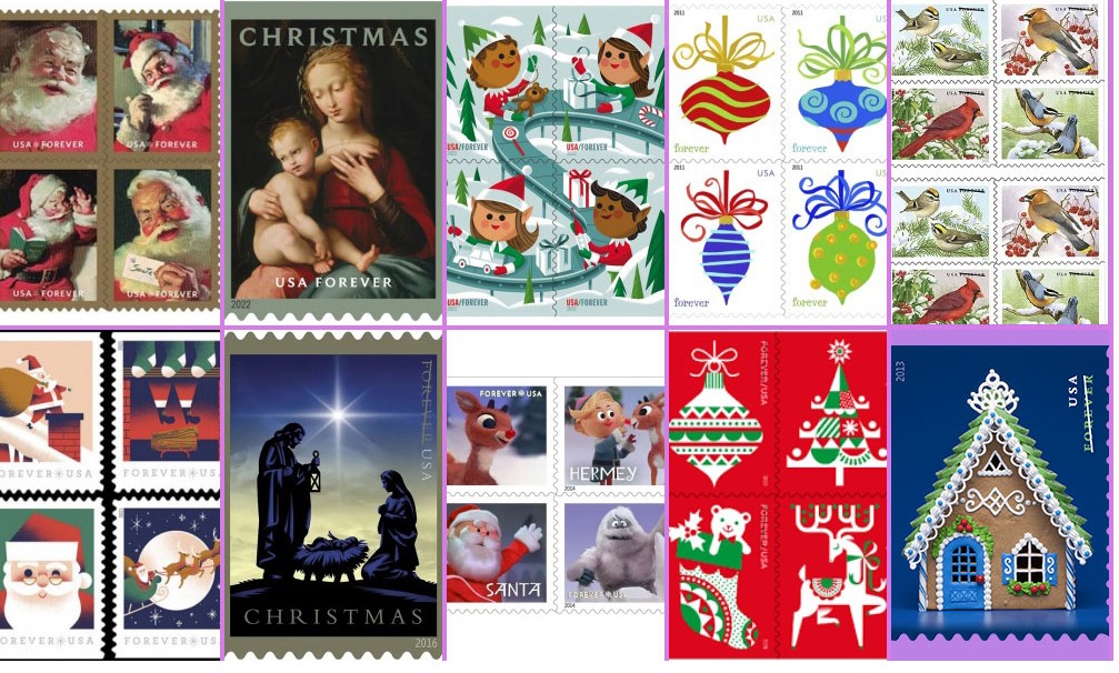Christmas Stamp Blind Box 500 PCS BIG SALE，100 PCS of 5 styles - Forever Stamps
