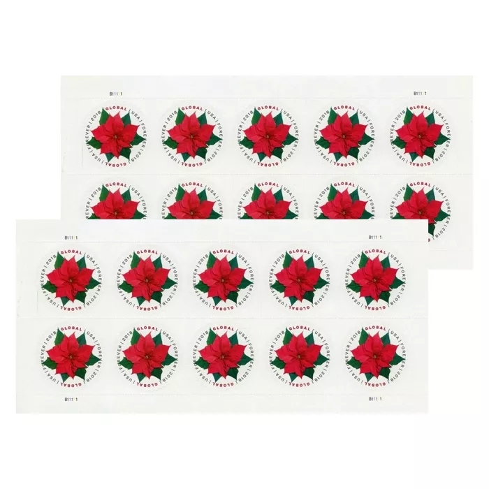2018 Globe Poinsettia First-Class Mail International® - Forever Stamps