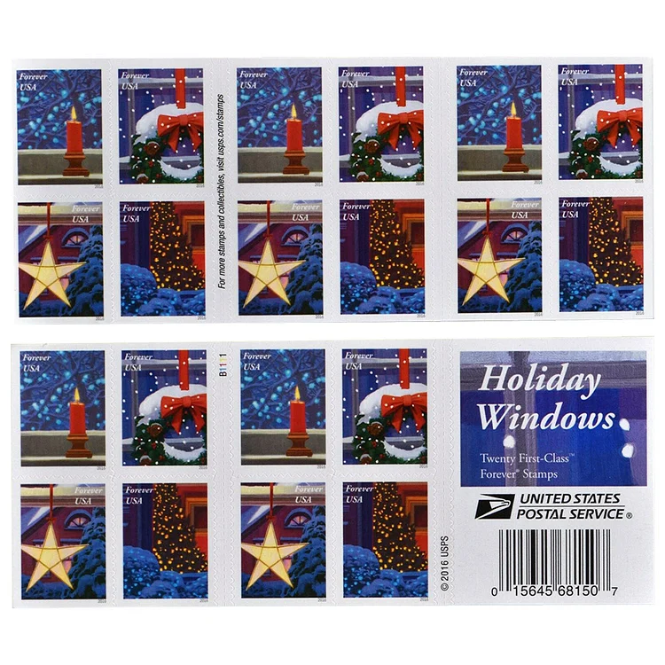 Holiday Windows 2016 - Forever Stamps