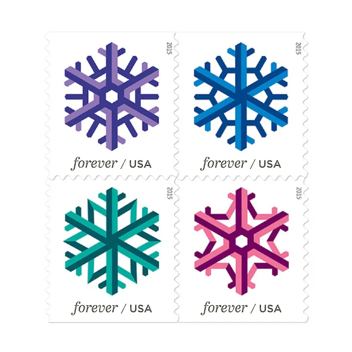Geometric Snowflake 2015 - Forever Stamps