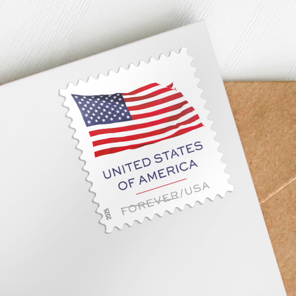 U.S. Flag 2025 Stamps,Coil 100 pcs - Forever Stamps